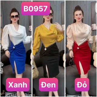 [Mã B0957]Sét VÁY tôn dáng xinh xắn Siêu Mềm Mát