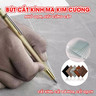 Bút Cắt Gạch Men, Cắt Kính, Cắt Đá Hoa Dễ Dàng Chỉ Với 1 Đường Kẻ, Đầu Bút Mạ Kim Cương Siêu Cứng Cáp