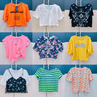 🍒 Topic Thanh Lý Áo Croptop Thun, Croptop Kiểu, Cổ Vuông Tay Phồng Trendy Dành Cho Nữ, Nhiều Mẫu New 💯 Còn Nguyên Tag🍒