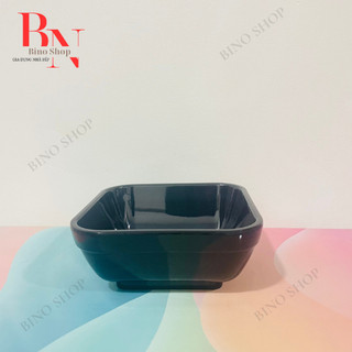 Tô Nhựa Vuông Màu Đen Nhựa Melamine- TV96D