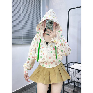 Áo khoác nỉ croptop khoá