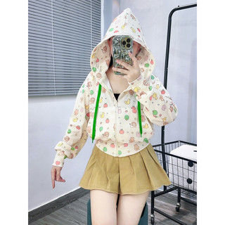 Áo khoác nỉ croptop khoá