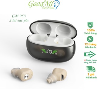Máy Trợ Thính Không Dây Siêu Nhỏ GOODMI GM-953 , Tai Nghe Trợ Thính 2 Tai Sạc Pin