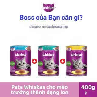 (Date2025) Pate cho mèo - pate whiskas lon 400g - thức ăn cho mèo Me-O