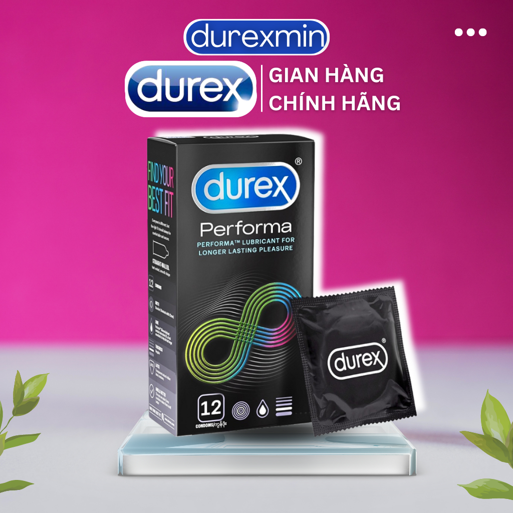 Bao Cao Su durex performa 12 bao kéo dài QHTD, mỏng nhẹ, hàng cty đầy đủ giấy tờ