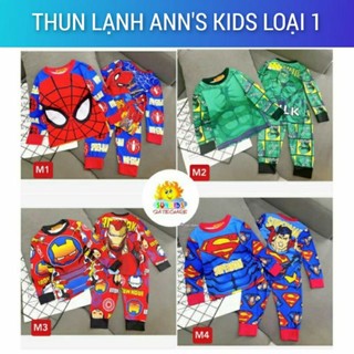 Bbd35 bộ quần áo tay dài bé trai size đại thun lạnh 3d