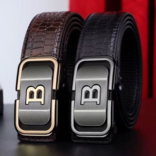 Thắt Lưng Nam Dây Nịt Nam Mặt Chữ B Cao Cấp Dây Da Dập Vân Cá Sấu Hàng Loại 1
