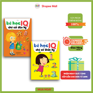 Sách - Combo 2 Cuốn Bé Học IQ Chữ Số Thần Kỳ Và Chữ Cái Kỳ Diệu