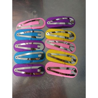 combo sét 10 kẹp tóc đã kẹp nỉ vải size 5cm , 6cm