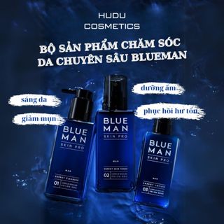 Bộ sản phẩm chăm sóc da cho nam làm sạch sáng da mờ thâm sạm phục hồi hư tổn dưỡng ẩm Blueman