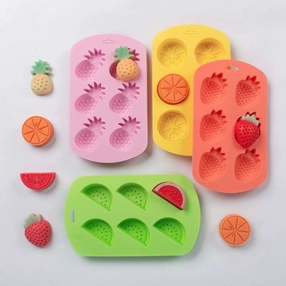 Khuôn silicon quả dâu, quả dứa, quả chanh làm rau câu, pudding.v.v