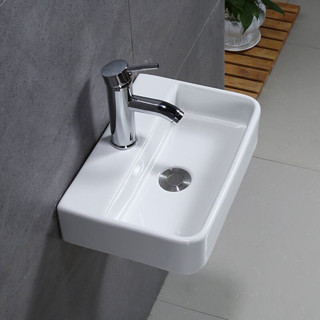 Chậu lavabo treo tường 36x25cm , chậu lavabo treo tường mini cao cấp nhập khẩu [ Giá Sỉ ]