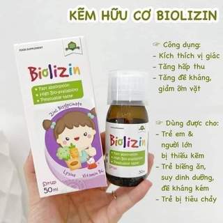Biolizin – Bổ sung kẽm hữu cơ nhập khẩu từ châu Âu, tem mác đầy đủ, chính hãng date mới