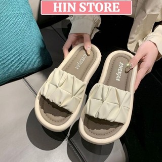  Dép nữ quai ngang đế cao phong cách Hàn Quốc dép hottrend đế bánh mì đi chơi đi học siêu xinh 