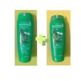 Combo dầu gội và dầu xả thái dương 3 hương lá 200ml