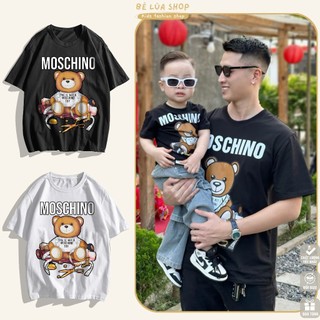 Áo thun gia đình áo phông team MOSCHINOo đáng yêu chất cotton cao cấp đi chơi du lịch phom unisex