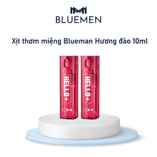 Xịt thơm miệng blueman hương bạc hà và đào sạch khuẩn cho hơi thở thơm mát 10ml