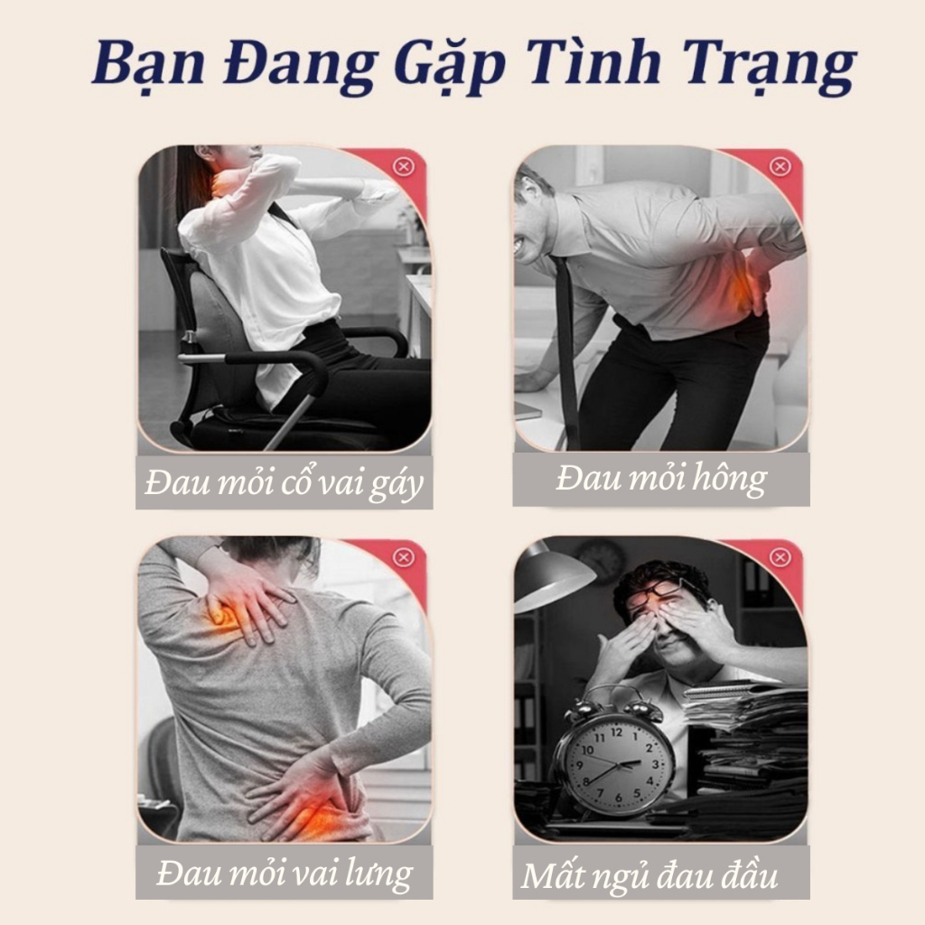 Tặng máy massage cầm tay-Đệm (nệm) mát xa toàn thân ZLIFE kèm máy mát xa chân, Ghế massage toàn thân