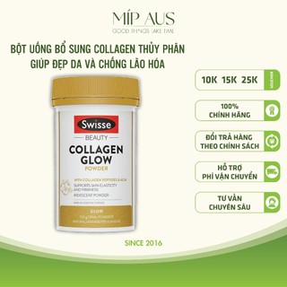Bột collagen glow hỗ trợ đẹp da, căng bóng da - swisse collagen glow powder - 120g