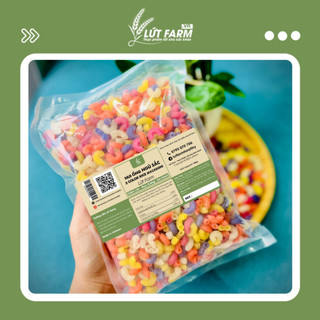Nui ống ngũ sắc rau củ Lứt Farm 500Gr