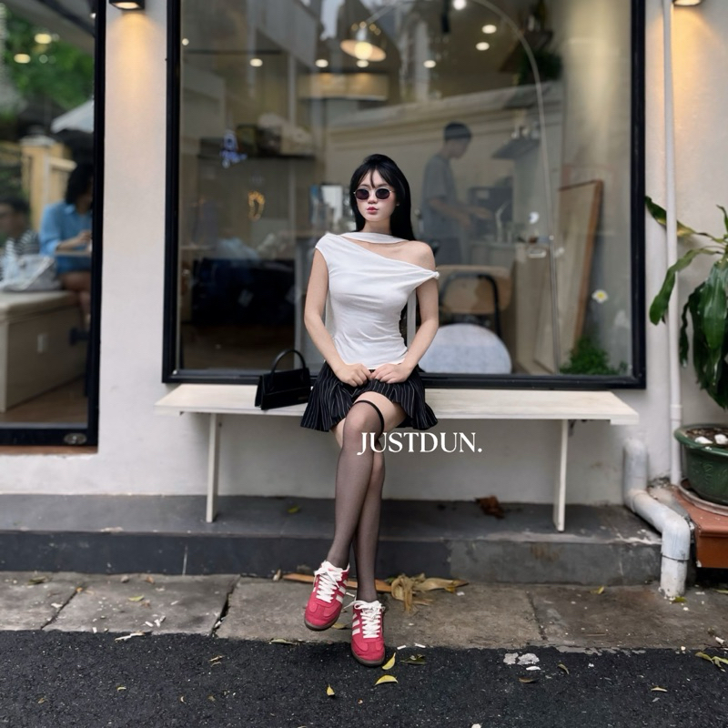 [Tặng Dây] Áo Trễ Vai Nữ JUSTDUN Z24 – Chất Cotton Mềm Mịn, Co Giãn Nhẹ, Form Ôm Đẹp, Tôn Dáng | BigBuy360 - bigbuy360.vn