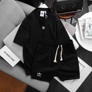 Bộ cộc thể thao ADI.Das in nổi chất liệu cotton cao cấp thoáng mát -bộ quần áo cộc nam nữ new 2024