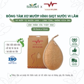Bông Tắm Xơ Mướp Vi Lâm - Hình Giọt Nước - Giúp Tẩy Tế Bào Chết, Làm Mịn Da