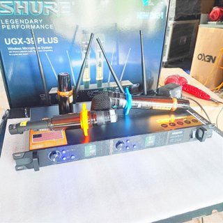 Bán lỗ lấy tương tác. Mic SHURE UGX 39 UGX39 phiên bản 2023 loại 1 - 4 sóng 2 tụ lớn vỉ tím hút âm tự ngắt bốn râu sóng