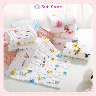 Khăn sữa xô 6 lớp, khăn mặt in hình cho bé