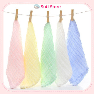 Set 5 khăn xô sữa màu 6 lớp siêu mềm, thấm hút tốt cho bé sơ sinh