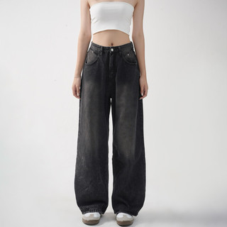 Quần bò jeans ống xuông xám bạc Backseat JEANS