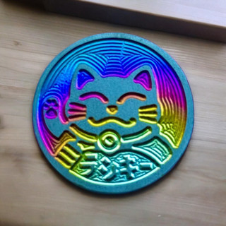 Tem titan logo trang trí xe máy GreenNetworks mèo 3cm