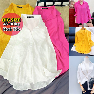Áo sơ mi nữ big size - đủ size cotton thuê sang trọng. sọc gân