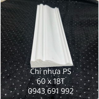 Chỉ nẹp ngang tường bản rộng 6cm màu trắng hoàn thiện