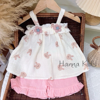 2 Dây Hoa mới xô muslin cho bé gái 5-16kg
