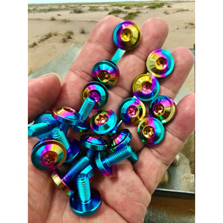 1 con ốc 6li15 màu như hình gắn ốp pô dè car te các loại xe