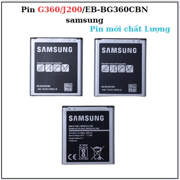 Pin samsung G360/j200,mới