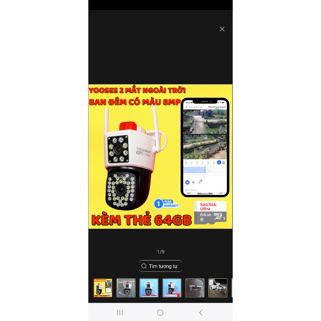 CAMERA 2 MẮT NGOÀI TRỜI YOOSEE 8.0MP – CHIP MỚI NHẤT 2024 – ĐÈN CẢNH BÁO CHỐNG TRỘM