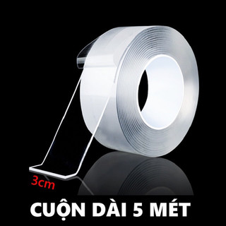 BĂNG KEO NANO 2 MẶT SIÊU DÍNH TRONG SUỐT - BĂNG DÍNH HAI MẶT ĐA NĂNG CƯỜNG LỰC DÀY