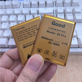 Pin điên thoại Good X6, X6 Pro, A90 dung lượng 6800mah (loại dài 6,5cm rộng 4,9cm)