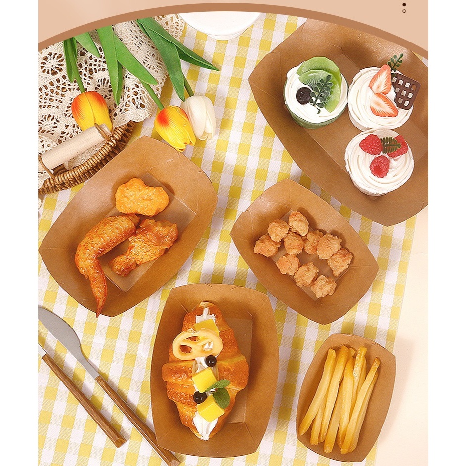 Set 10 khay giấy chữ nhật kraf ( Danangbakingtool 2141.049)