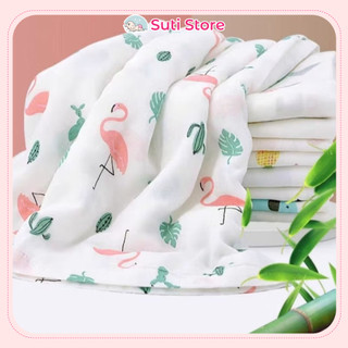 Khăn tắm Aden sợi tre 2 lớp kích thước 1m2*1m2 cho bé sơ sinh
