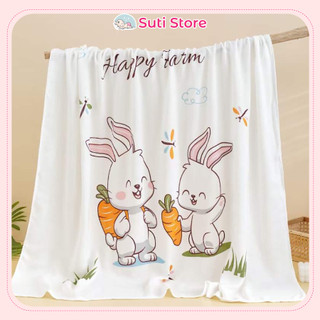 Chăn lụa cotton siêu mềm siêu mát, chăn Aden thoáng khí cho bé kích thước 1*1,2m