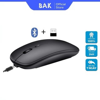 SU31 Chuột Không Dây Bluetooth BAK Dùng Pin Sạc Không Gây Tiếng Ồn Đổi Màu Dùng cho điện thoại máy tính bảng laptop