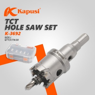 Bộ 6 mũi khoét đa năng kapusi 16 -18 - 20 - 22 - 25 - 30 , mũi khoét sắt, mũi khoét inox đầu hợp kim
