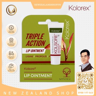 Kem hỗ trợ giảm chàm môi, loét môi, herpes môi Kolorex Kolsore Lip Care Ointment 3g