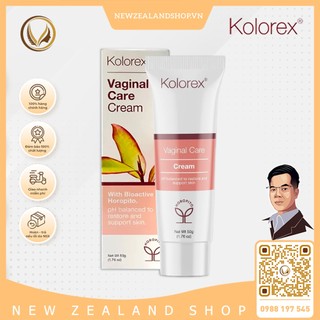 Kem hỗ trợ giảm nấm candida, nấm ngứa vùng kín Kolorex Vaginal Care Cream 50g
