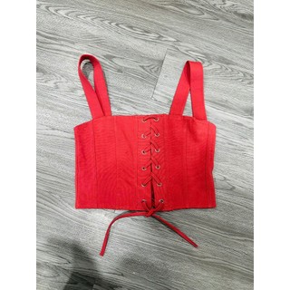 Áo croptop f21 đan dây