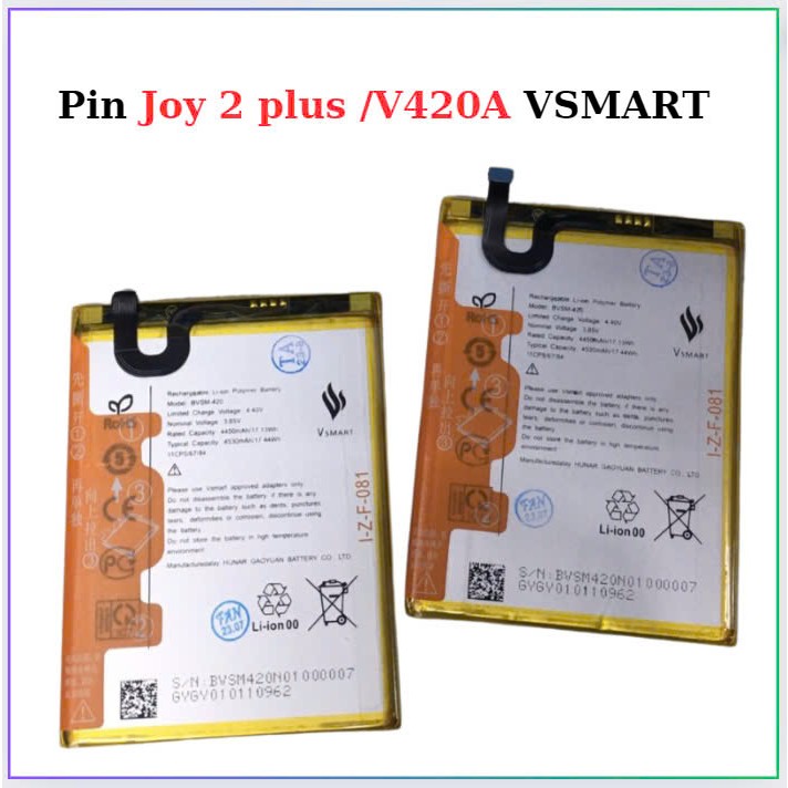 Pin Vsmart Joy 2 plus/V420A,mới