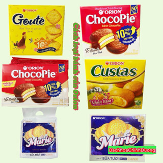 Bánh Goute mè giòn tan,chocopie 4 vị,Custan của Orion